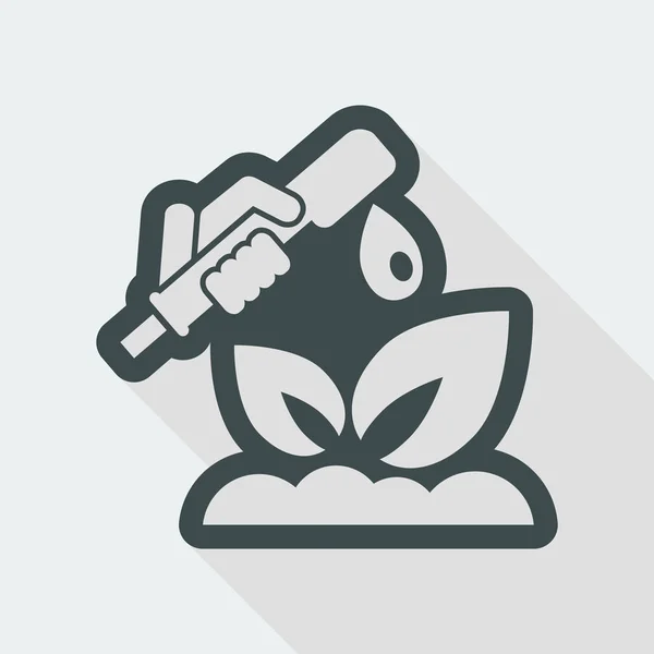 Icono de planta de riego — Vector de stock