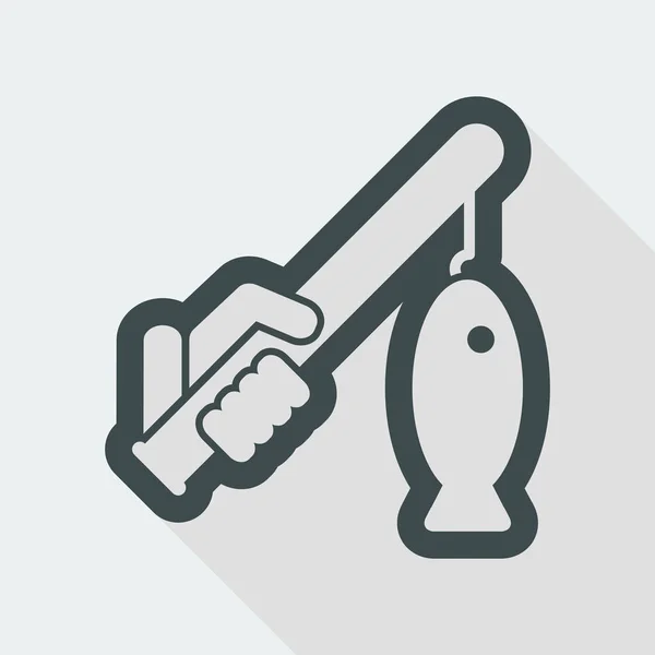 Één vis pictogram — Stockvector