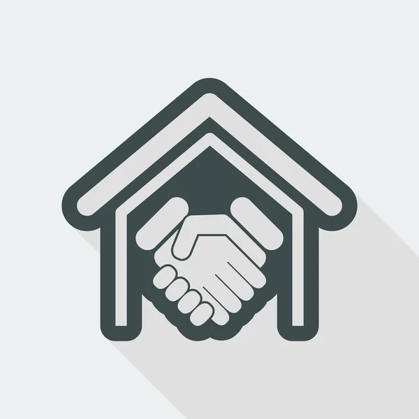 Handshake simple icon — Stock Vector
