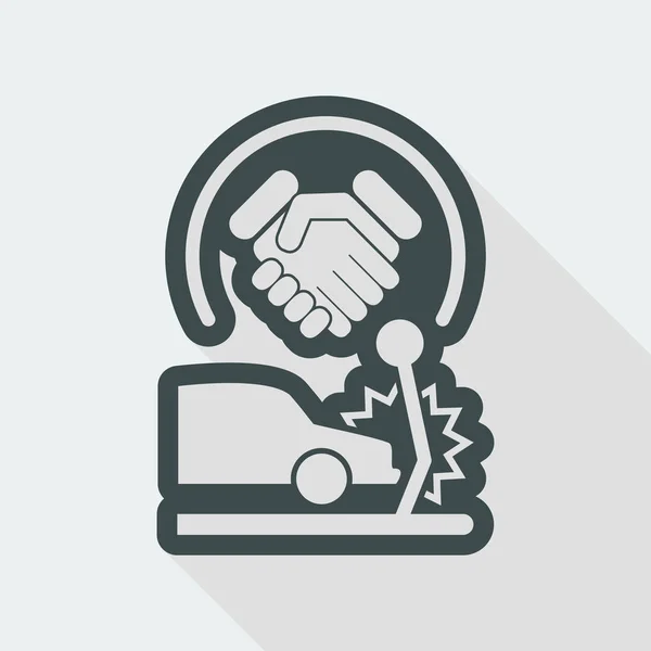 Agreement on road accident icon — Stock Vector