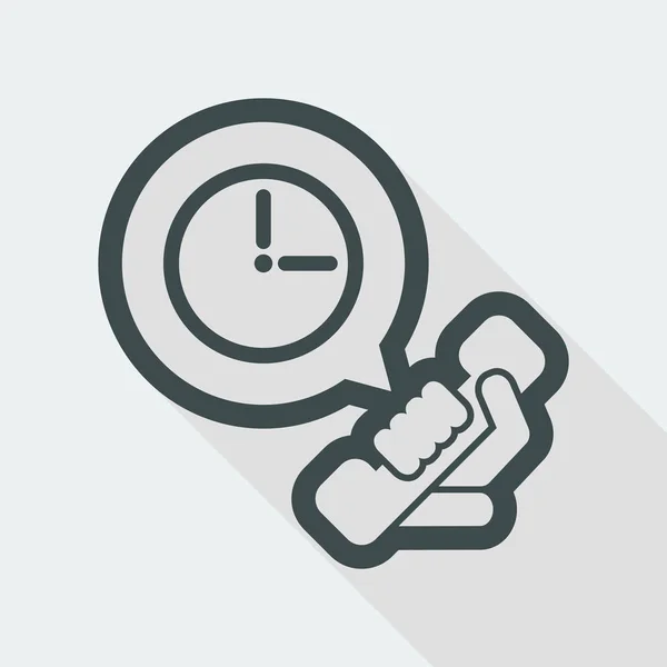 Relógio ícone do telefone — Vetor de Stock