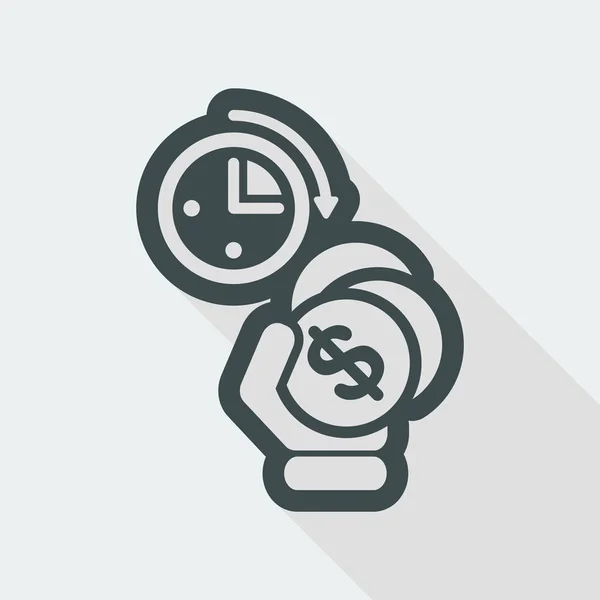 Icono de tiempo dinero — Vector de stock