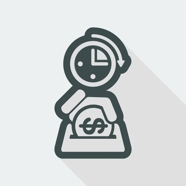 Geld-Zeit-Symbol — Stockvektor