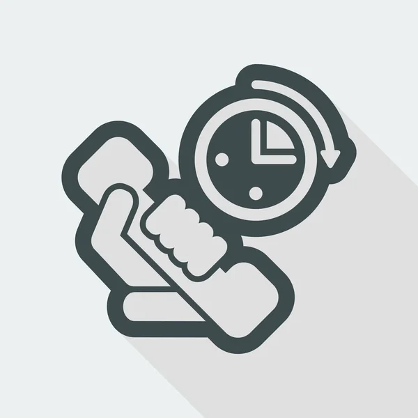 Phone time icon — Stock Vector