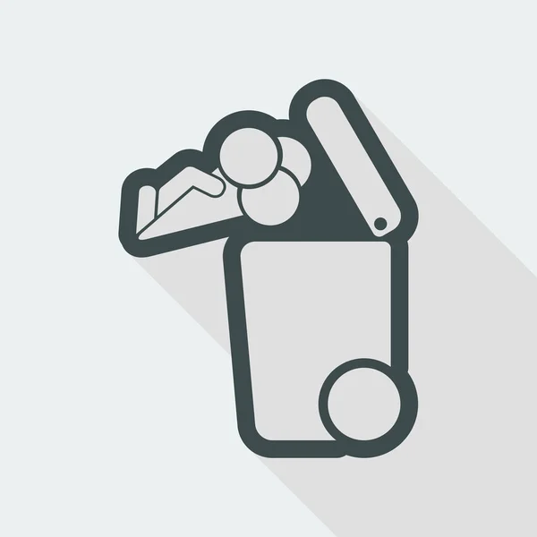 Separate waste collection icon — Stock Vector