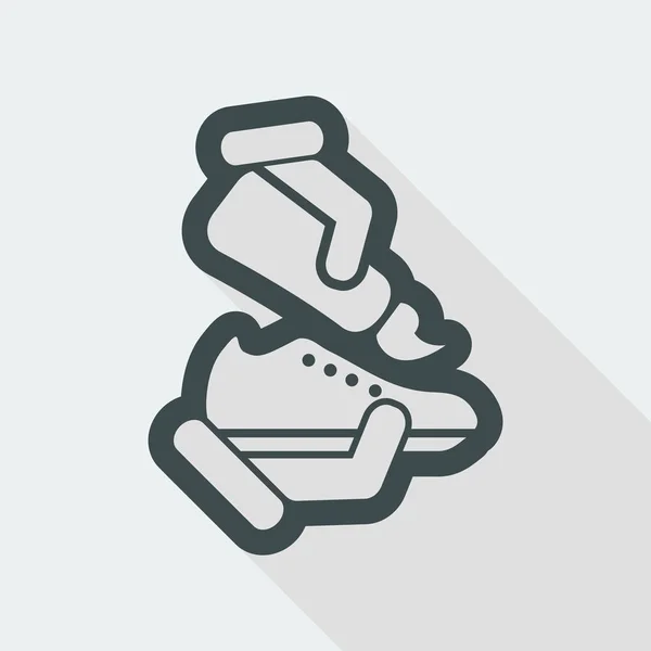 Icône de nettoyage de chaussures — Image vectorielle