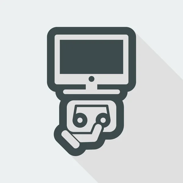 Videotape web icon — Stock Vector