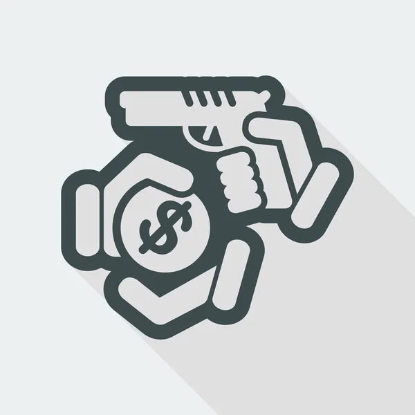 Armed robbery icon — Stock Vector