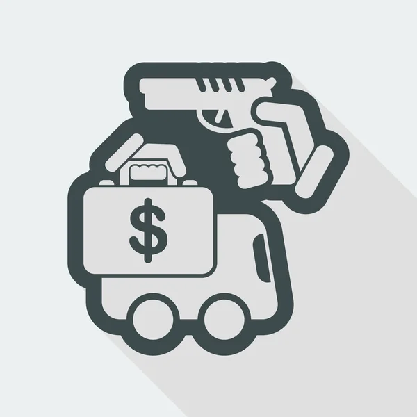 CIT robbery icon — Stock Vector