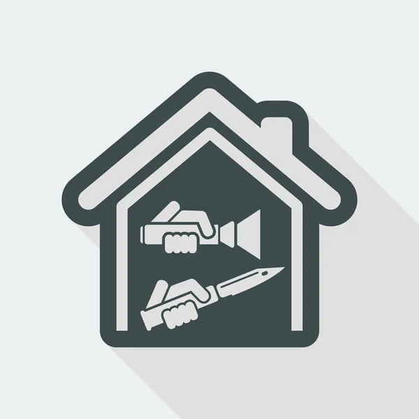 Evde hırsızlık illüstrasyon — Stok Vektör