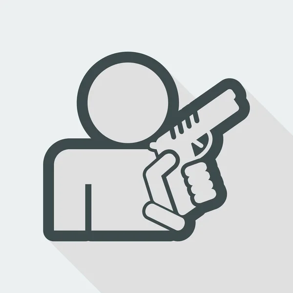 Εικονίδιο ένοπλες άνθρωπος — Διανυσματικό Αρχείο