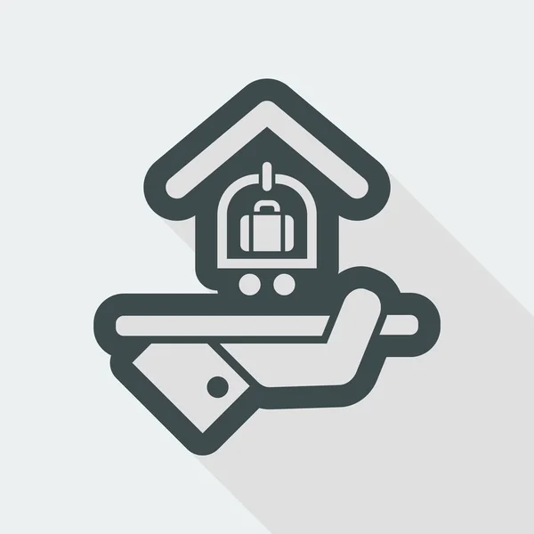 Icono del hotel. Servicio de equipaje. — Vector de stock