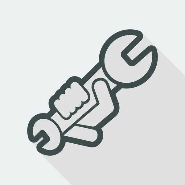 Llave Icono plano — Vector de stock