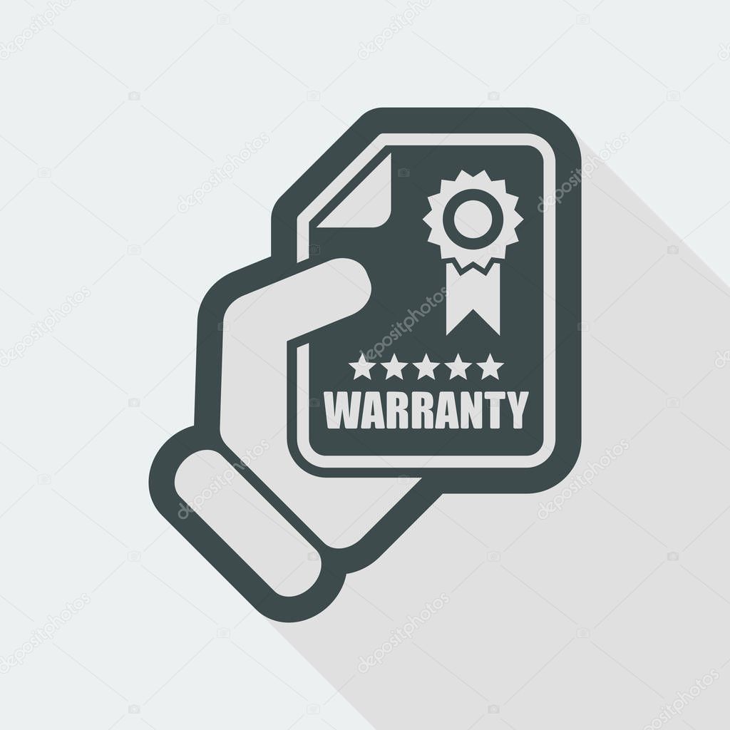 Warranty flat icon