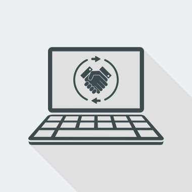 Web anlaşması düz simgesi