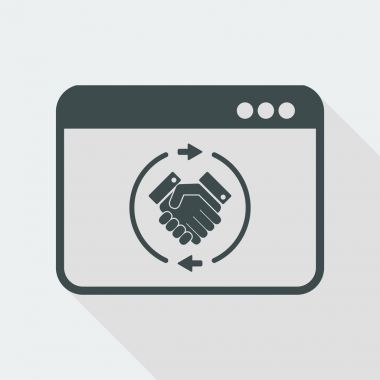 Web anlaşması düz simgesi