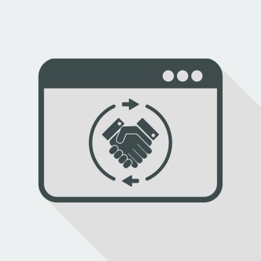 Web agreement flat icon clipart