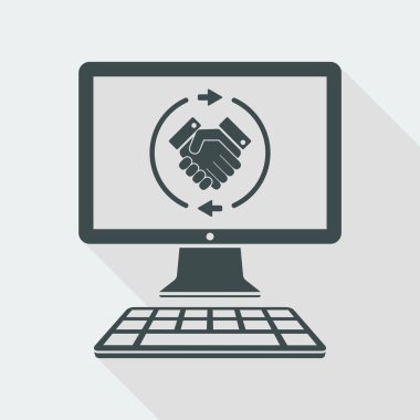 Web anlaşması düz simgesi