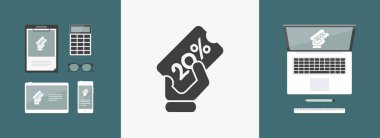 indirim etiketi simgesi