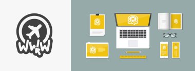 Web sitesi seyahat acentası simgesi 