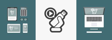 Multimedya usb simgesi