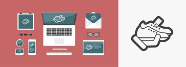 Basit ayakkabı saklamak kutsal kişilerin resmi