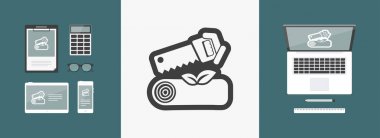 Doğranmış ahşap el simgesi