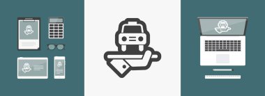 Otel ikonu. Araba servisi..