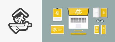 Otel ikonu. Geliş / gidiş.