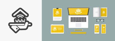 Otel ikonu. Wi-fi servisi.