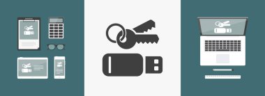 Güvenli usb simgesi