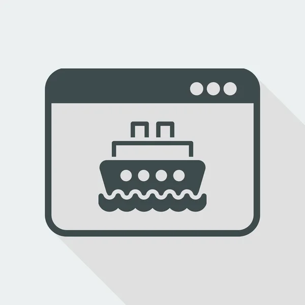 Icona servizio web barca — Vettoriale Stock