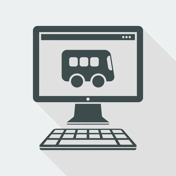 Bus icono de servicio web — Archivo Imágenes Vectoriales