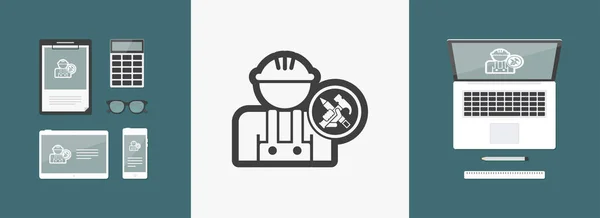 Worker icon illustration — Stock Vector