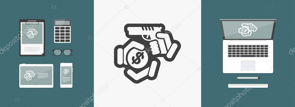 Armed robbery icon