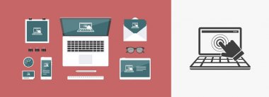 Dokunmatik monitör dizüstü bilgisayar simgesini