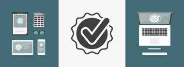 Şerit düz simgesini onay işareti