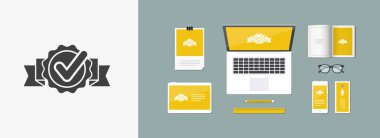 Şerit düz simgesini onay işareti