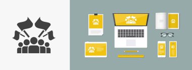 Hayranları kalabalık - simge