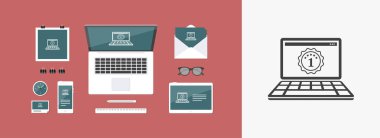 dizüstü bilgisayar basit simgesi