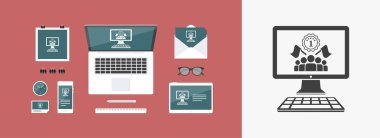 Yarışma kazanan düz simgesi