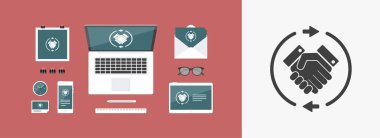 Ticaret sözleşmesi kavramı simgesi