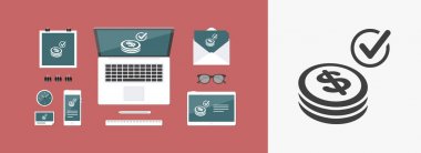 Ödeme kontrol Icon - dolar