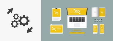 Ağ simgesini - çalışma Dişliler