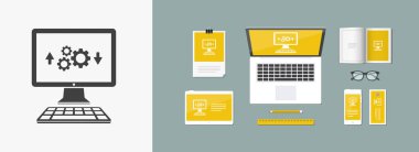 Bilgisayar transfer ayarları simgesi