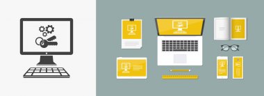 Kilitli ayarları simgesi düz