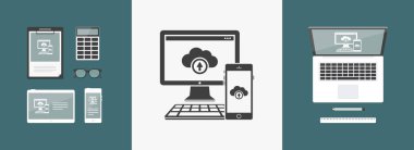 Çoklu cihazlar bulut simgesi