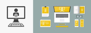 Web iletişim - düz simgesi ekleme