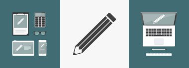 Kalem modern vektör simgesi