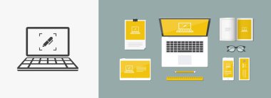 Özelleştirilmiş bilgisayar hizmetleri - vektör web simgesi